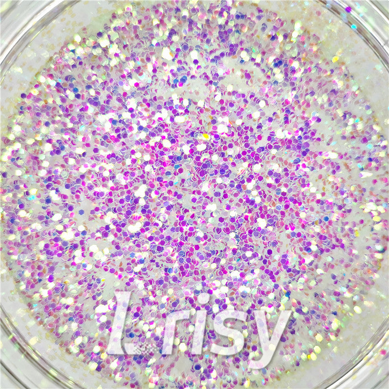 1mm Hexagon Shaped Iridescent Purple Chunky Glitter LC-F322R