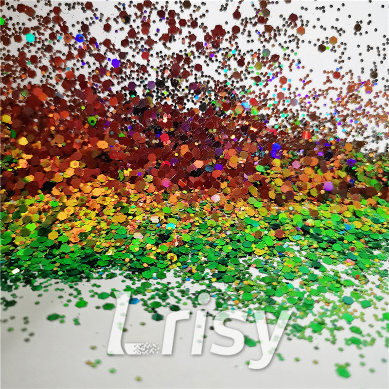 Mixed Hexagon Phantom Iridescent Glitter XLL010B