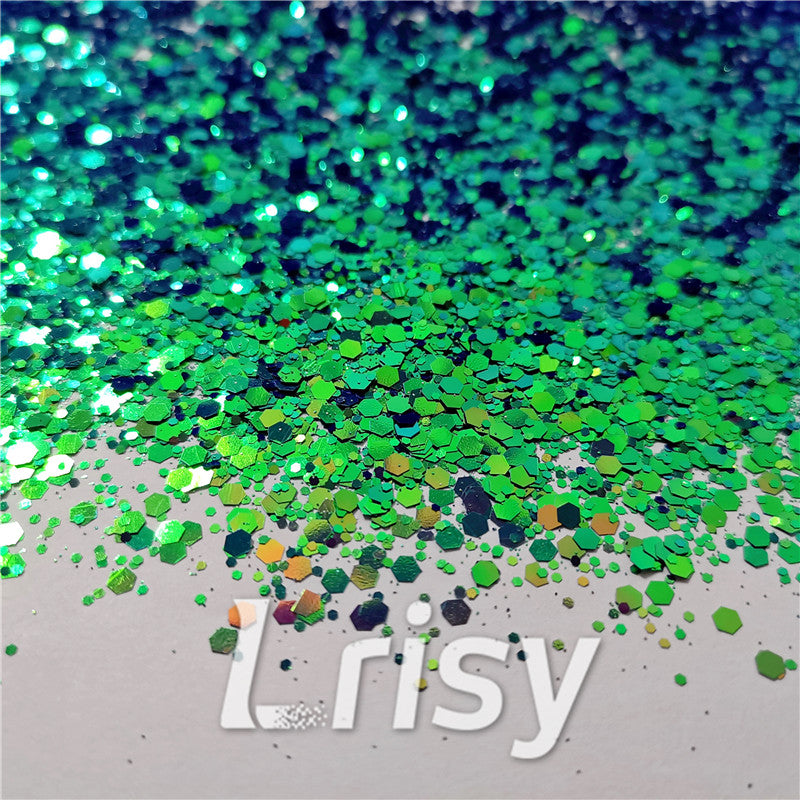 Mixed Hexagon Phantom Iridescent Glitter XCC209D