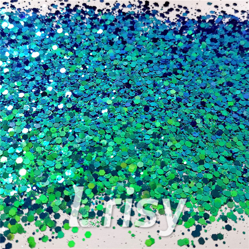 Mixed Hexagon Phantom Iridescent Glitter XCC209A