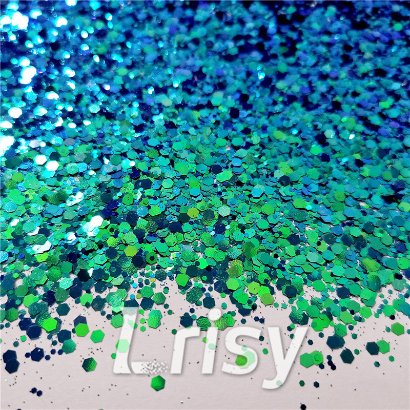 Mixed Hexagon Phantom Iridescent Glitter XCC209A