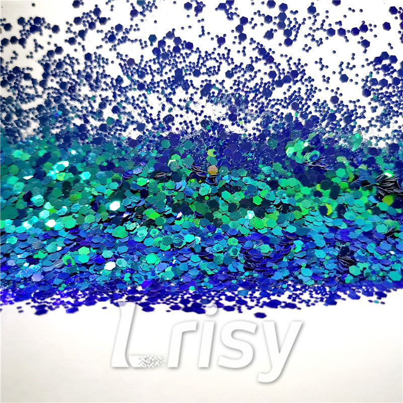 Mixed Hexagon Phantom Iridescent Glitter XCC209A