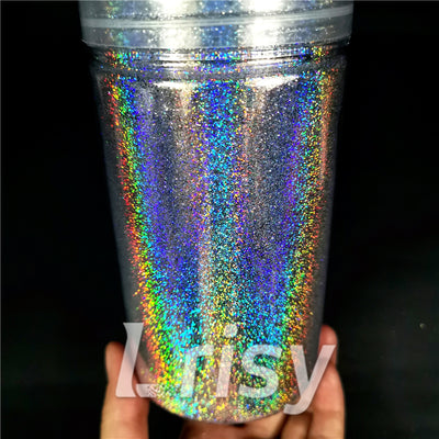 0.2mm Holographic Pigment Silver Glitter Cosmetic Grade SLG001