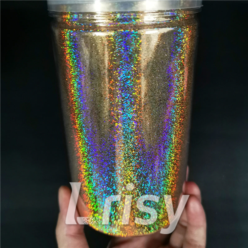 0.2mm Holographic Pigment Sand Gold Glitter Cosmetic Grade SLG002