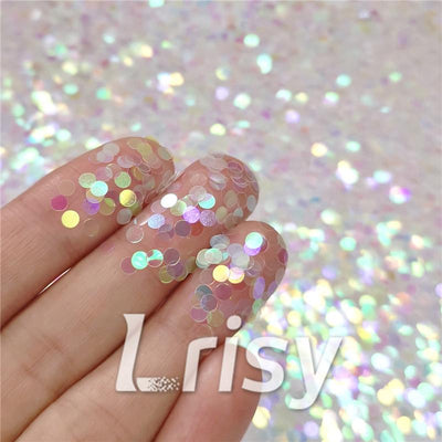 3mm Round Shaped Rainbow Iridescent Glitter C022