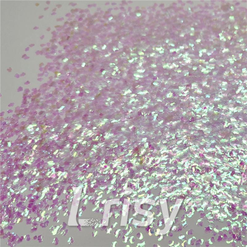3mm Cloud Shapes Dream Pink Glitter C003