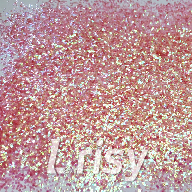 1mm Hexagon Shapes Rose Pink Chunky Glitter C018