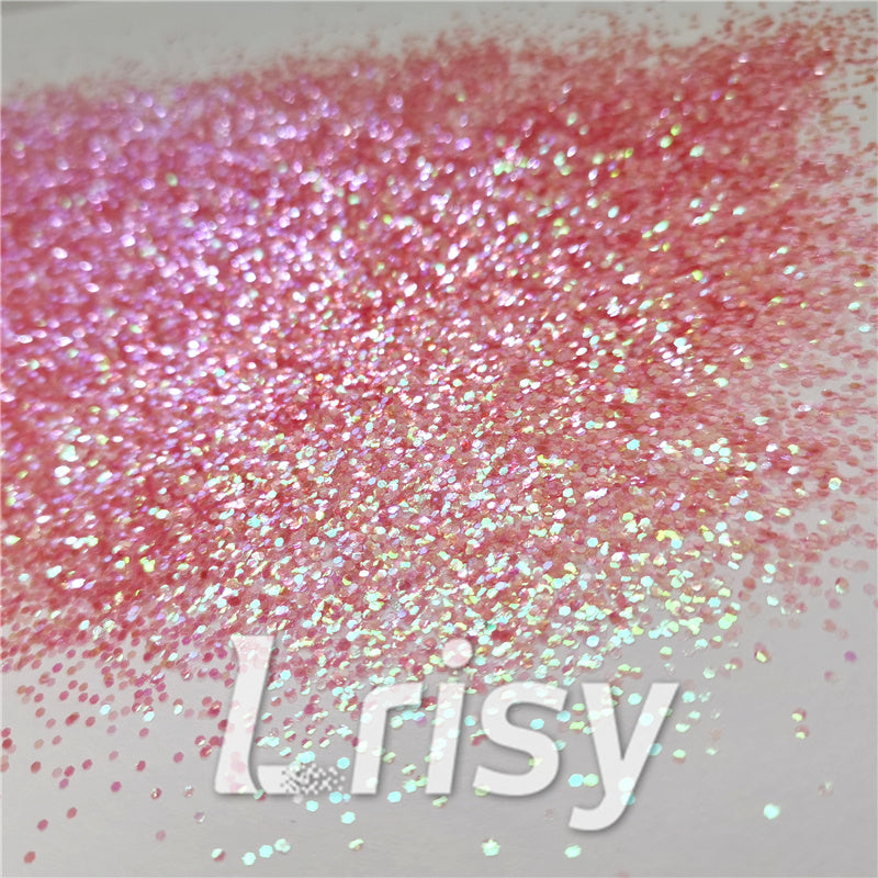1mm Hexagon Shapes Rose Pink Chunky Glitter C018