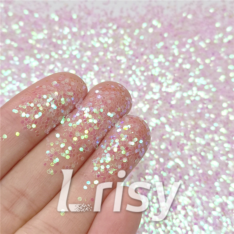 1mm Hexagon Shapes Dream Pink Chunky Glitter C003