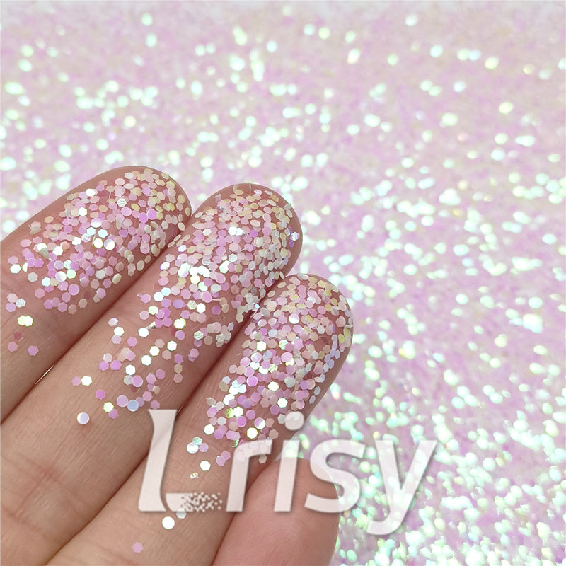 1mm Hexagon Shapes Dream Pink Chunky Glitter C003R