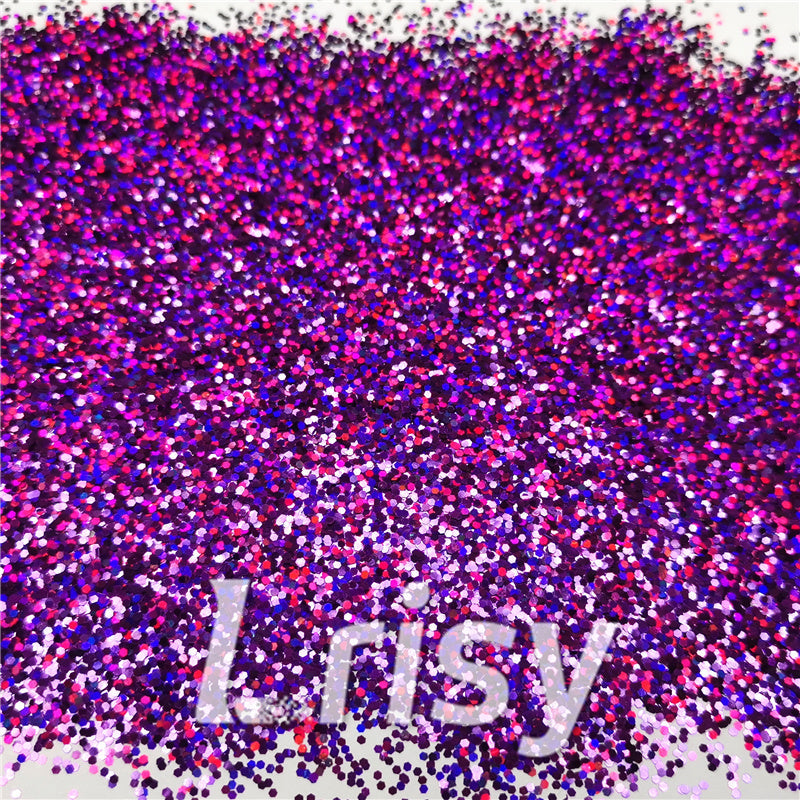 1mm Hexagon Shapes Laser Purple Chunky Glitter LB0800