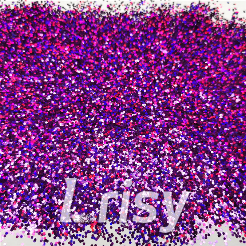 1mm Hexagon Shapes Laser Purple Chunky Glitter LB0800