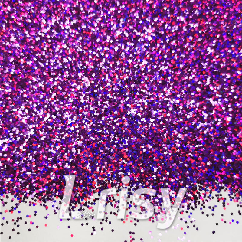 1mm Hexagon Shapes Laser Purple Chunky Glitter LB0800