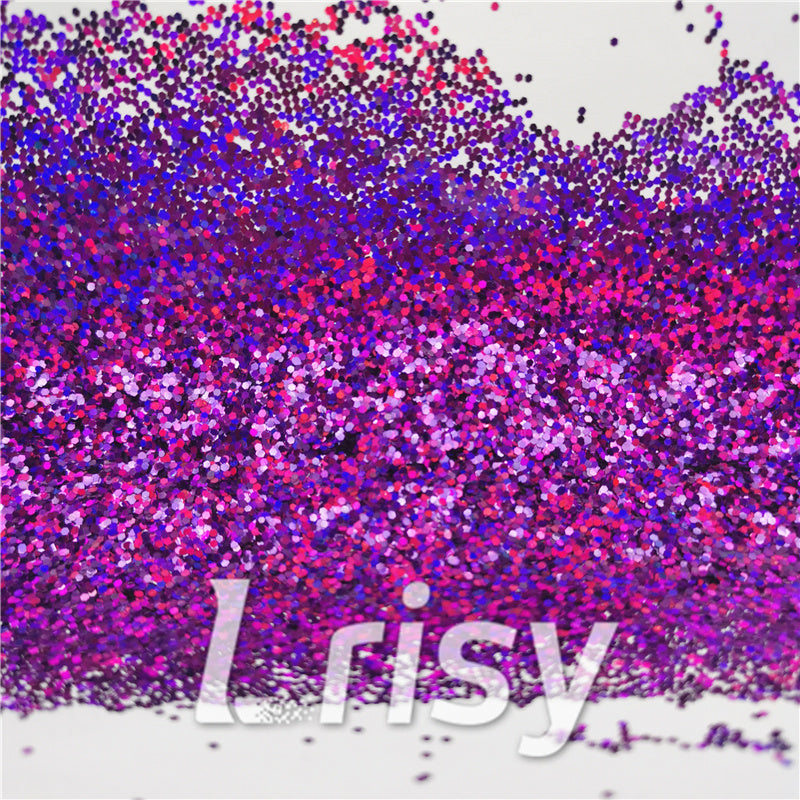 1mm Hexagon Shapes Laser Purple Chunky Glitter LB0800