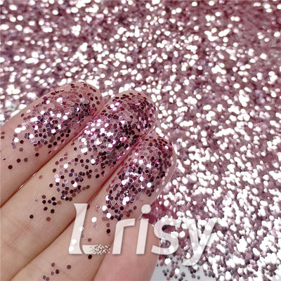 1mm Hexagon Shapes Pink Chunky Glitter B0900