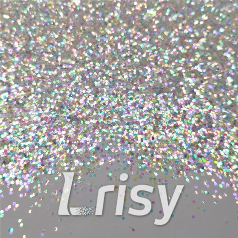 1mm Hexagon Shapes Rainbow Glitter (Face, Body, Cosmetic, Craft)022 – Lrisy