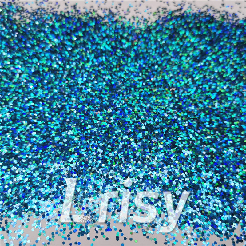 1mm Hexagon Shapes Laser Sky Blue Chunky Glitter LB0700