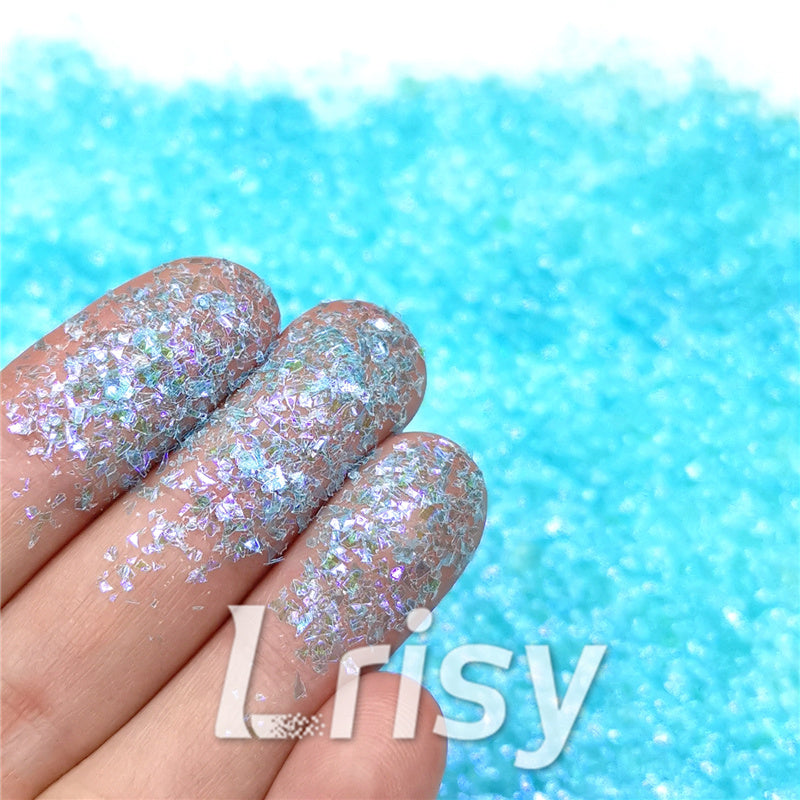 Iridescent Cellophane Glitter Shards (Flakes) C047 2x2