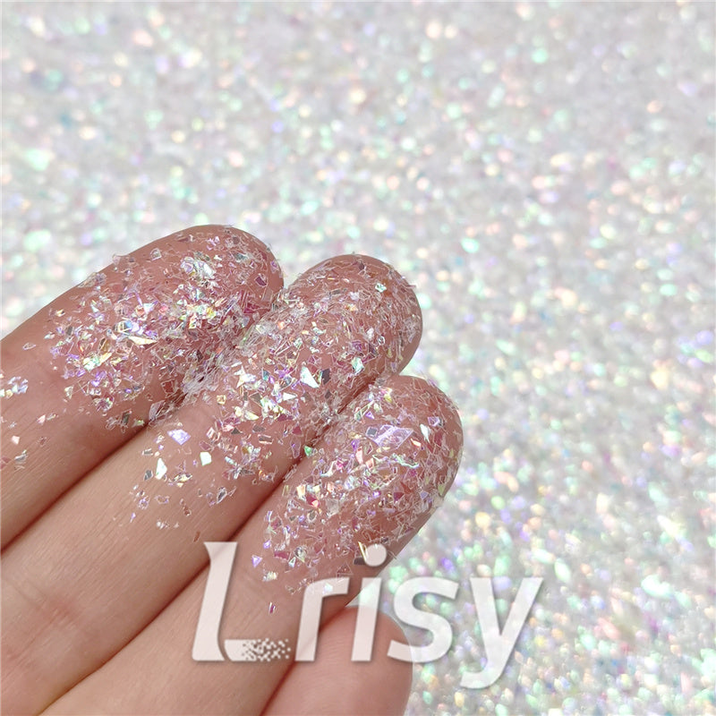 Iridescent Cellophane Glitter Shards (Flakes) C022 2x2