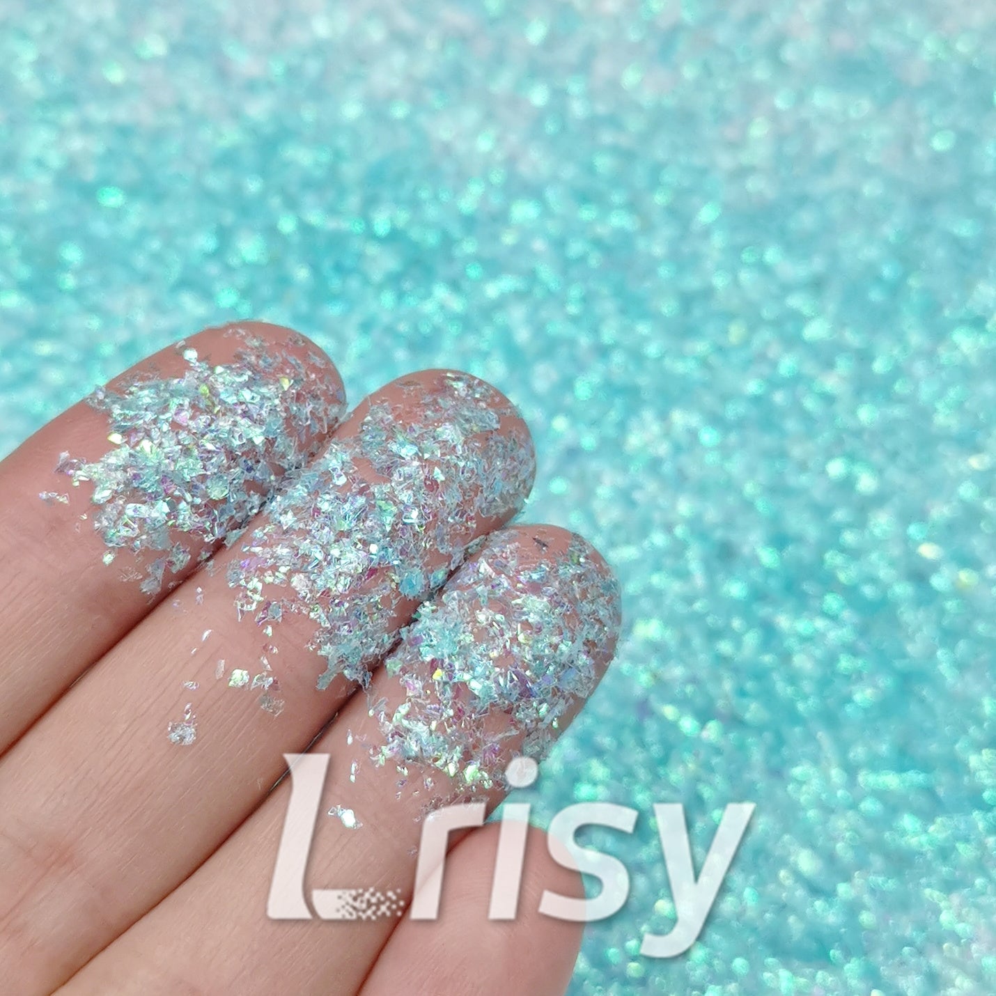 Iridescent Cellophane Glitter Shards (Flakes) C007 2x2