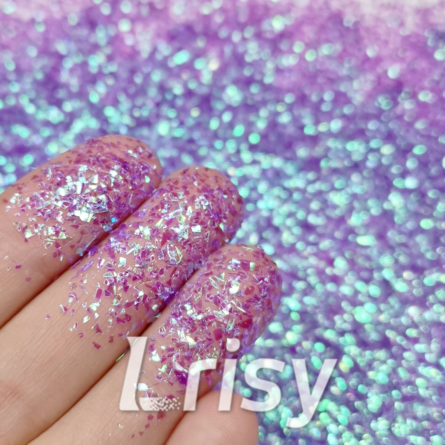 Iridescent Cellophane Glitter Shards (Flakes) C006 2x2