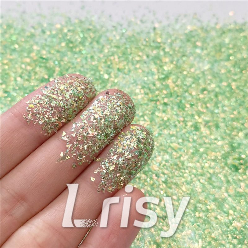 Iridescent Cellophane Glitter Shards (Flakes) C033 2x2