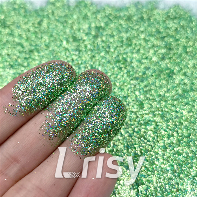 0.2mm Holographic Pigment Grass Green Glitter Cosmetic Grade SLG008