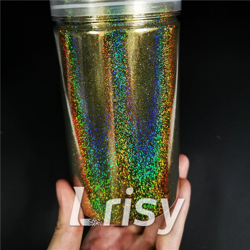 0.2mm Holographic Pigment Olive Green Glitter Cosmetic Grade SLG010