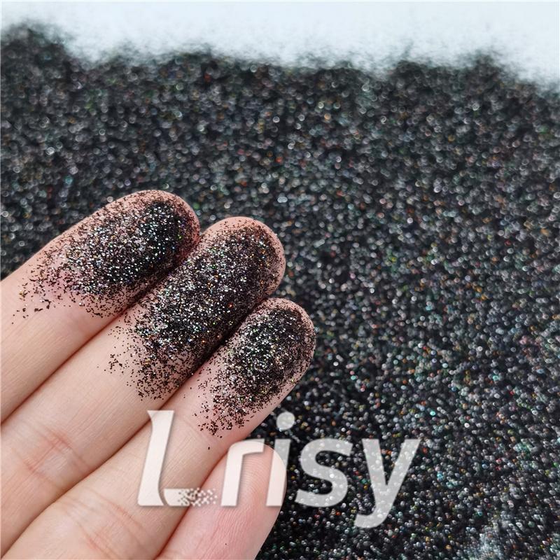 0.2mm Professional Cosmetic Glitter For Lip Gloss, Lipstick Holographic Black FCHL1000