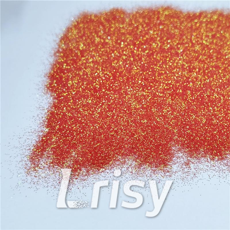 0.2mm Professional Cosmetic Glitter For Lip Gloss, Lipstick Iridescent Orange FCH34