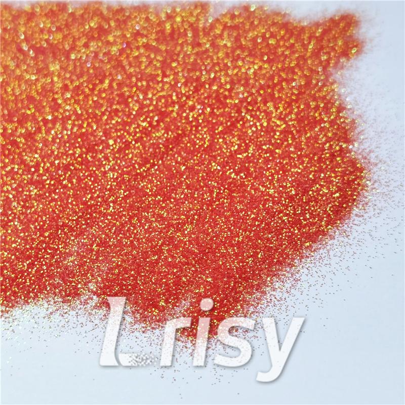 0.2mm Professional Cosmetic Glitter For Lip Gloss, Lipstick Iridescent Orange FCH34