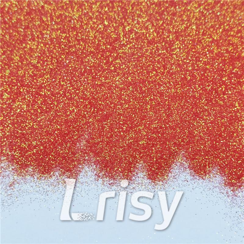 0.2mm Professional Cosmetic Glitter For Lip Gloss, Lipstick Iridescent Orange FCH34