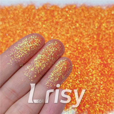 0.2mm Professional Cosmetic Glitter For Lip Gloss, Lipstick Iridescent Orange FCH34