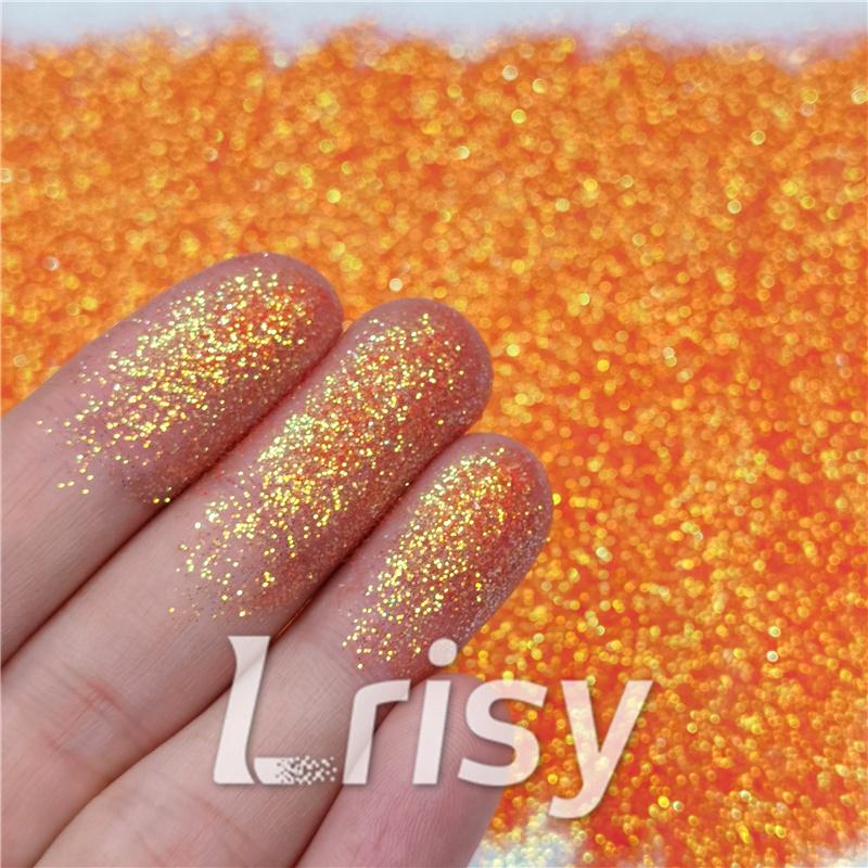 0.2mm Professional Cosmetic Glitter For Lip Gloss, Lipstick Iridescent Orange FCH34