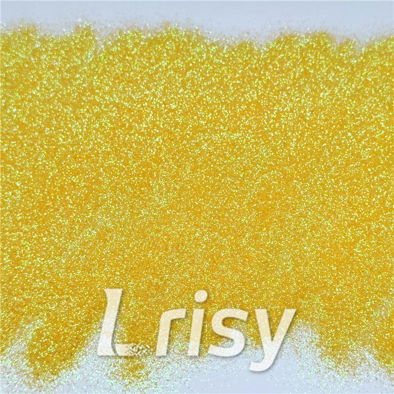 0.2mm Professional Cosmetic Glitter For Lip Gloss, Lipstick Iridescent Yellow FCH12A