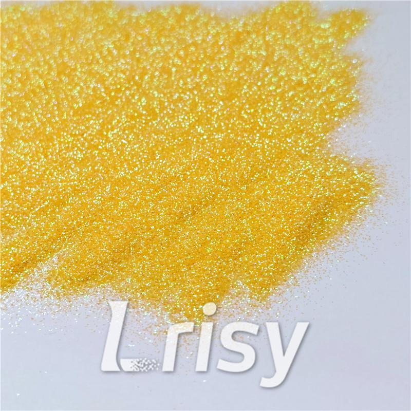 0.2mm Professional Cosmetic Glitter For Lip Gloss, Lipstick Iridescent Yellow FCH12A