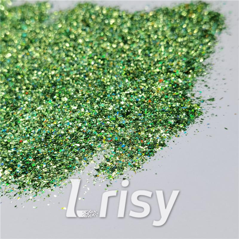 2x2 Glitter Holo Shards (Flakes) Holographic Pigment Grass Green Glitter Solvent Resistant SLG008