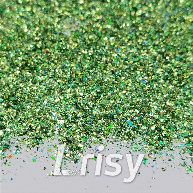 2x2 Glitter Holo Shards (Flakes) Holographic Pigment Grass Green Glitter Solvent Resistant SLG008
