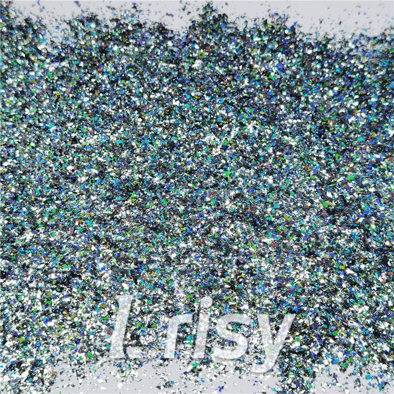 2x2 Glitter Holo Shards (Flakes) Holographic Pigment Dark Grey Glitter Solvent Resistant SLG011