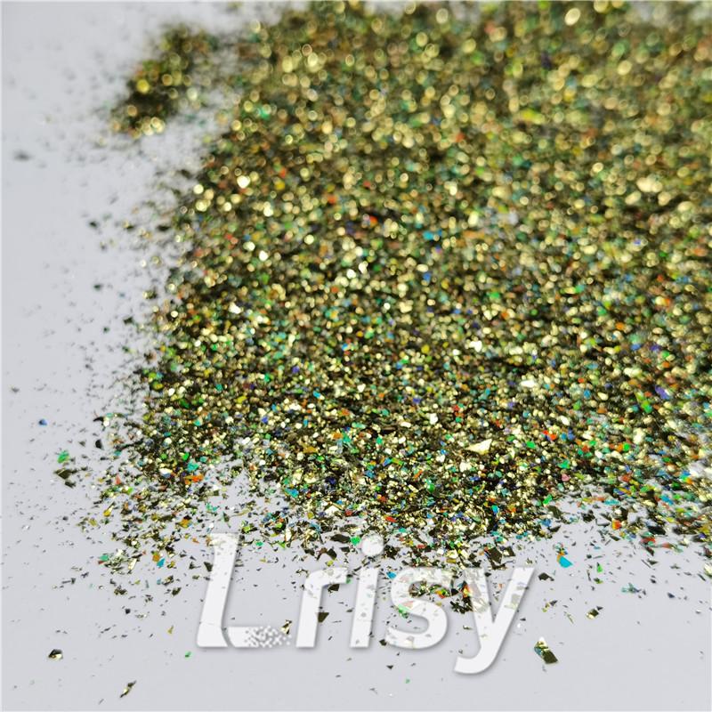 2x2 Glitter Holo Shards (Flakes) Holographic Pigment Olive Green Glitter Solvent Resistant SLG010