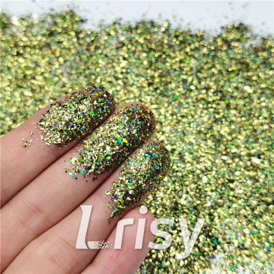 2x2 Glitter Holo Shards (Flakes) Holographic Pigment Olive Green Glitter Solvent Resistant SLG010