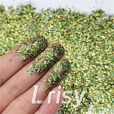 2x2 Glitter Holo Shards (Flakes) Holographic Pigment Olive Green Glitter Solvent Resistant SLG010