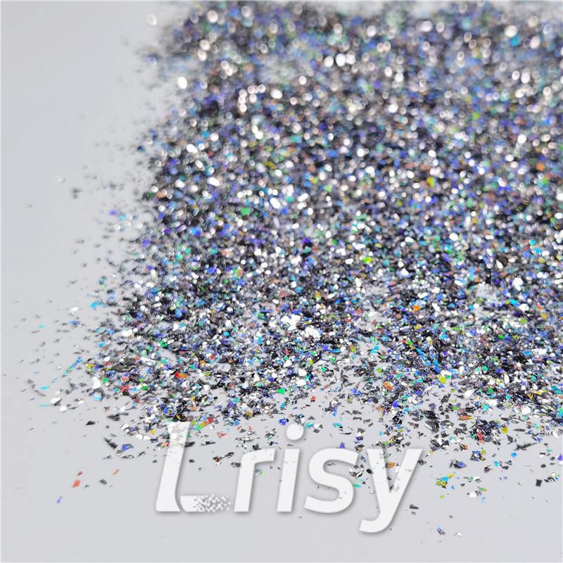 2x2 Glitter Holo Shards (Flakes) Holographic Pigment Silver Glitter Solvent Resistant SLG001
