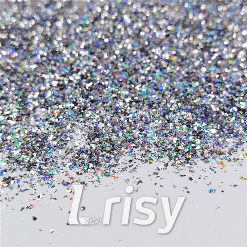 2x2 Glitter Holo Shards (Flakes) Holographic Pigment Silver Glitter Solvent Resistant SLG001