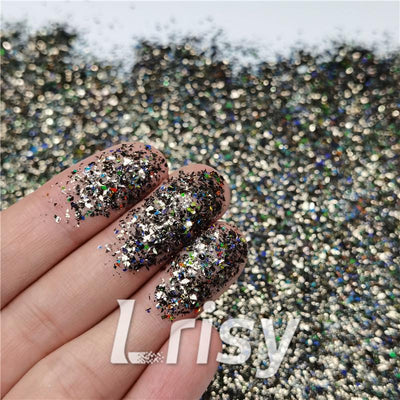 2x2 Glitter Holo Shards (Flakes) Holographic Pigment Brown Glitter Solvent Resistant SLG012