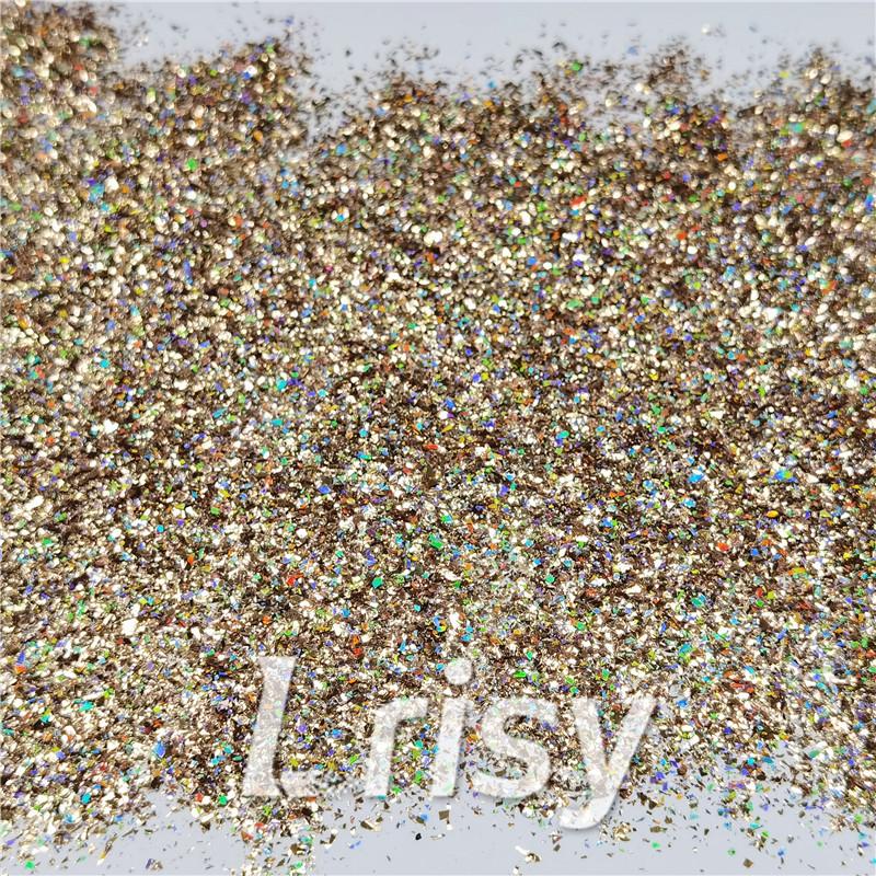 2x2 Glitter Holo Shards (Flakes) Holographic Pigment Sand Gold Glitter Solvent Resistant SLG002