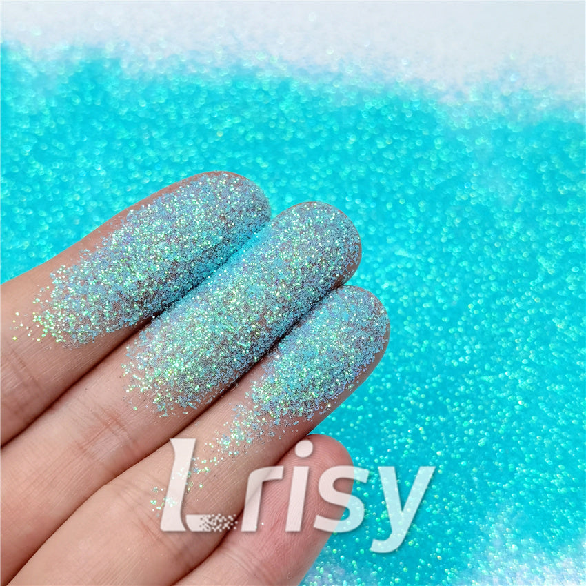 0.2mm Iridescent Translucent Blue Glitter C007