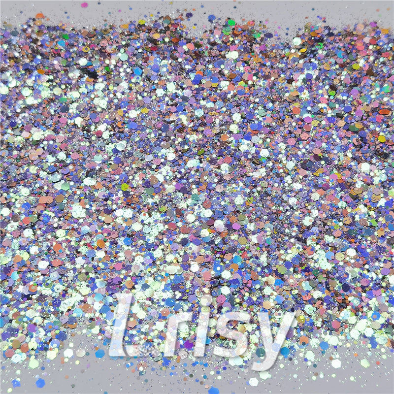 General Mixed Iridescent Phantom Silver Glitter C-BSL001