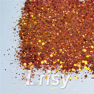General Mixed Iridescent Phantom Red Gold Glitter C-BSL002