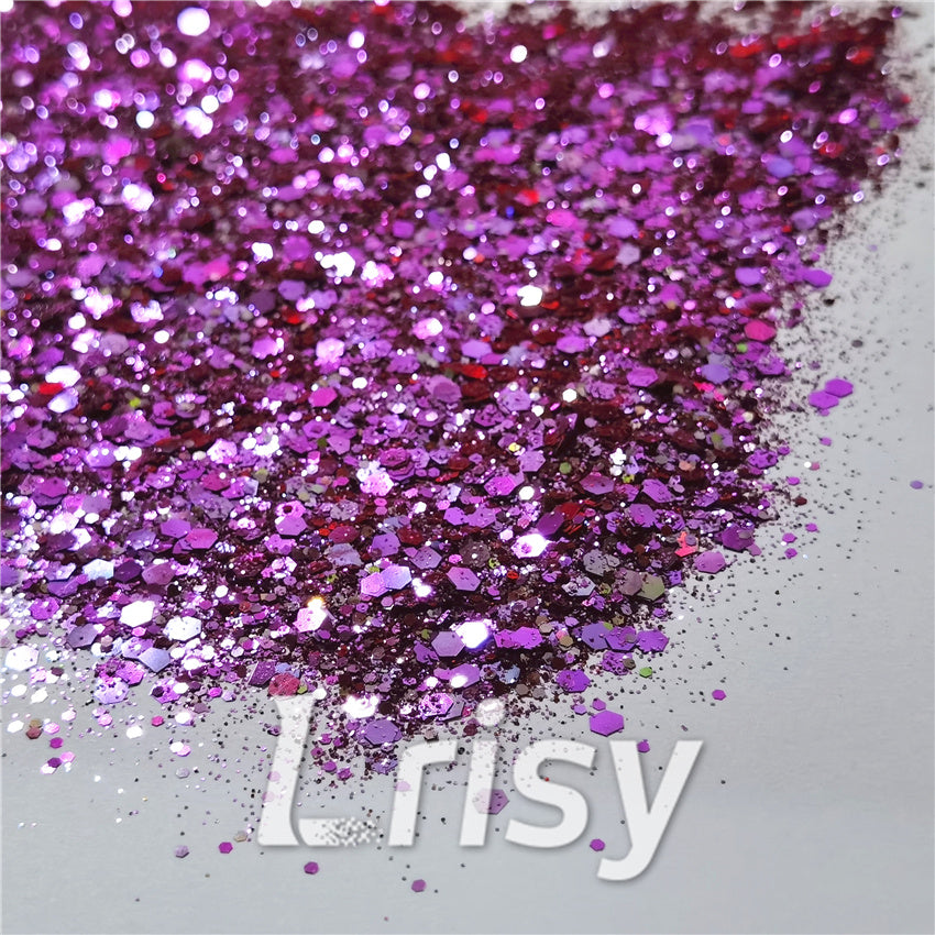 General Mixed Iridescent Phantom Purple Glitter C-BSL003